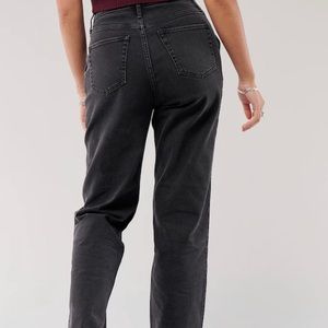 Straight high rise black jeans